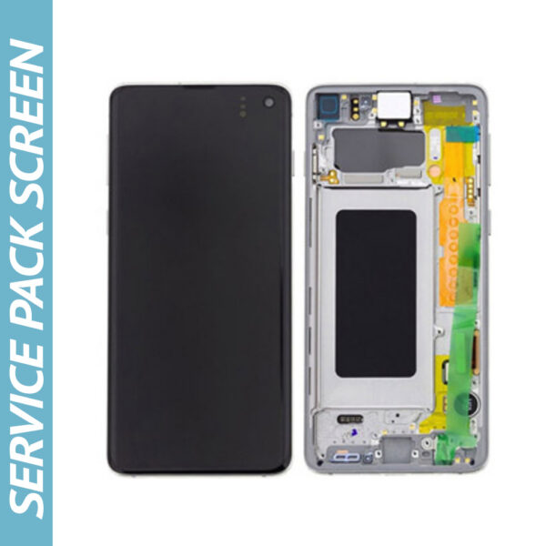 Genuine Samsung SM-G973 Galaxy S10 LCD Display / Screen + Touch  Prism White  Part No: GH82-18850B]