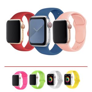 Silicone Apple Watch Straps SE 6/5/4/3   Sizes 38/40/42/44mm