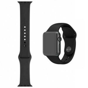 SIlicone Apple Watch Strap  Black  38-40mm