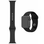 Silicone Apple Watch Strap  Black  42-44mm