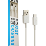 EVOLUTION Micro USB Cable 1 metre  White