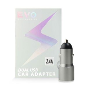 EVO Dual USB Car Adapter  2.4A