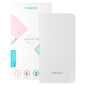 Romoss Sense 10 Fast Charging Power bank  10000mAh  White