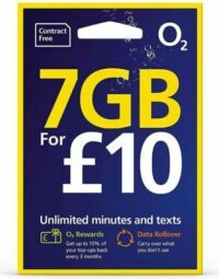 O2 Sim Bundle 7GB for 10 PAYG