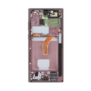 Genuine Pull ˜Grade B™ Samsung SM-S908 Galaxy S22 Ultra LCD Display / Screen + Touch  Burgundy  Part: GH82-27488B